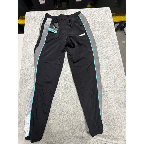 Under Armour x Mansory Icon Track Pants Mens Medium Black Grey Teal 6009099 NEW